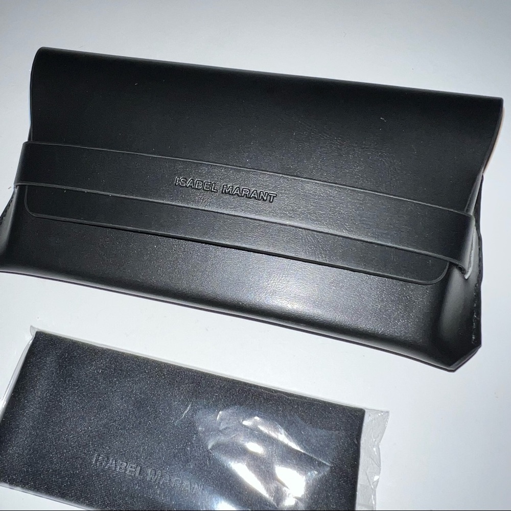 ISABEL MARANT LEATHER SUNGLASSES CASE BLACK NEW